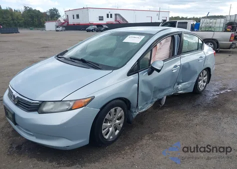 2012 Honda Civic Lx z USA, uszkodzony, nr VIN 19XFB2F59CE362777